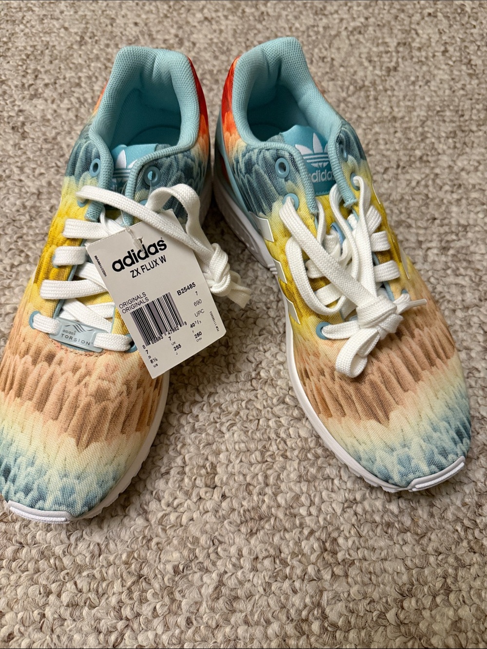 adidas Gradient Multicolor ZX Flux Sneakers
